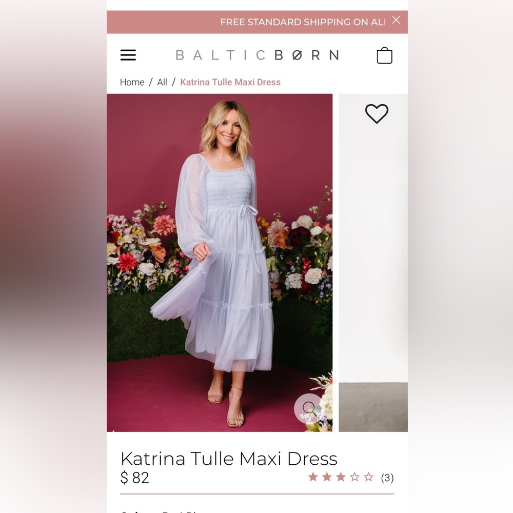 Baltic Borne Katrina Tulle dress in light blue